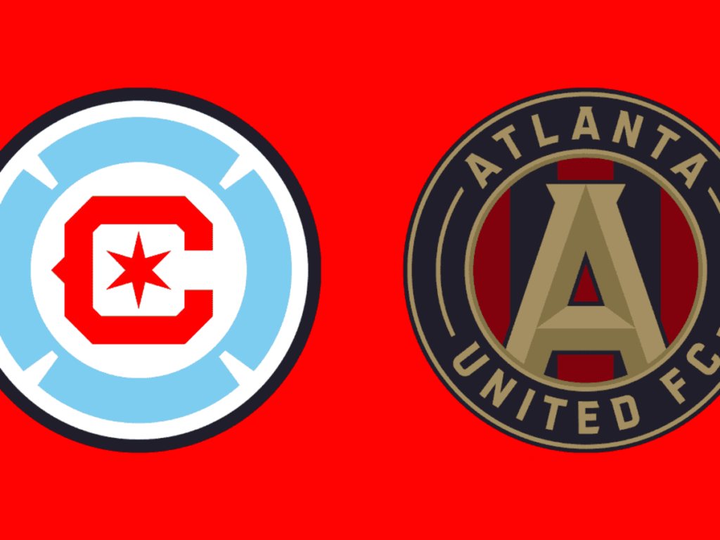 Chicago Fire logo side by side Atlanta United Logo